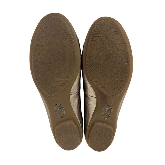 Sofft Women's Ballet Flats Shoes w Chain Strip on Front  Size 7.5  Gold Leather - Picture 8 of 14